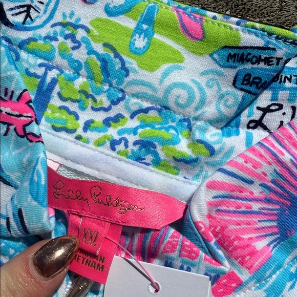 Lilly Pullitzer UPF 50+ Skipper Popover‎ Lilly Loves Nantucket size XXL NWT - Picture 6 of 6